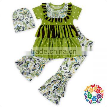 Short Sleeve Ruffle Shirts and Pants Baby Boutique Remake Outfits Wholesale Girl Boutique Clothes photo-2