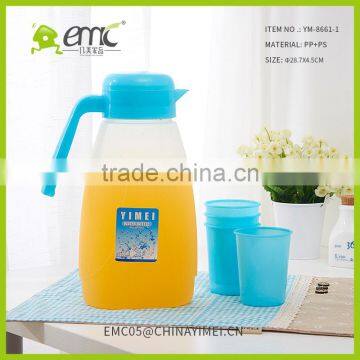 Cold Kettle Sets With Lid Plastic Juice and Tea Vottle With 4 Cups photo-4