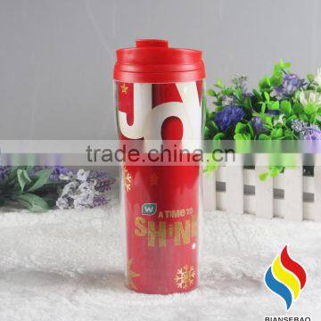 16oz Double Wall Insulated Plastic Coffee Travel Mug photo-5
