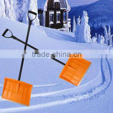 Plastic Snow shovel with D grip,Metal Handle Garden Snow Remover with PP Blade,Garden Snow Pusher