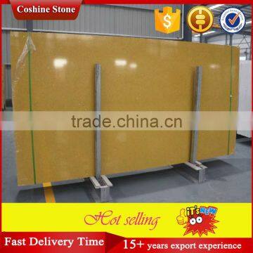 Polished Composite Countertop Yellow Quartz Stone Slab photo-2