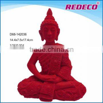 Resin flocking buddha figure