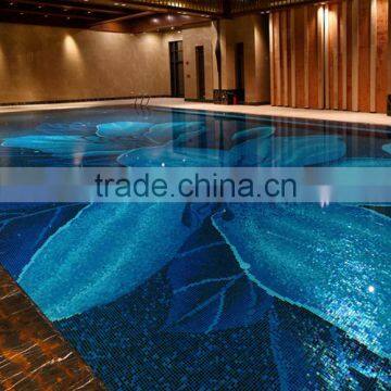 New design mosaic swimming pool tile glass mosaic tile at low price