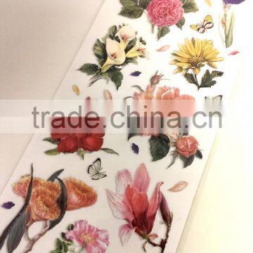 Colorful Floral Design Sticker, Classic Decorative Shinny Glitter Sticker photo-2
