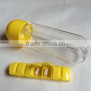 New Creative Daily Pill Box Organizer Bottle Outdoor Travel Water Bottle photo-3