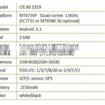 8S Mobile 4G LTE8S5319 5.0" Mobile Phone Wholesale photo-2