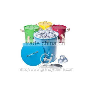 Colored Galvanized metal Wine Ice Bucket with Scoop