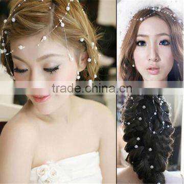 60 Meters Fishing Line Artificial Pearls Beads Chain Garland Flowers Wedding Party Decoration Products Supply 17Colors photo-2