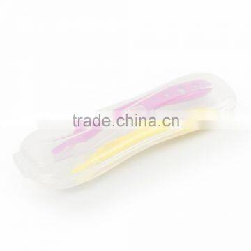 New Arrival Feeding Supplies BPA Free Silicone Easy Carry Baby Kids Spoon, With Storage Case photo-4