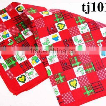 Stylish Multifunctional Red Lattice Bandana as neckerchief, headwear, etc.