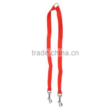 2.5*50 CM Double Head Multiple Dual Coupler 2 Way Nylon Dog Pig Pet Walking Leash Lead Collar Durable Nylon Dog Lead 2 Colors photo-2