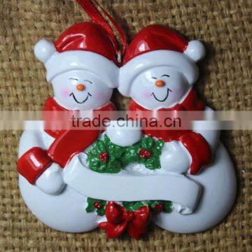 Family snowman Polyresin Christmas Ornaments