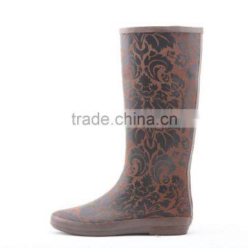 2015 new pattern rubber rain boots gumboots for woman