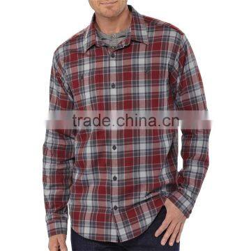 Mens Long-Sleeve Plaid Shirts