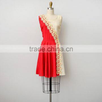 Women Party Dress Flower Lace Embroidery Vintage Dress HSD1444