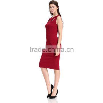 Domin Fashion Sleeveless Jacquard Fabric Bodycon Dress photo-5