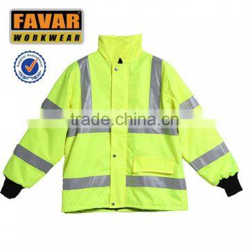 high visibility reflective wadded jacket