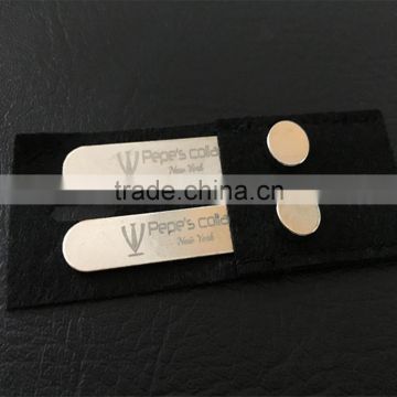 Wholesale Shirt Magnetic Bone Collar Stays Engraved LOGO