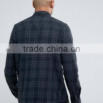 Long Sleeve Point Collar Two Chest Pocket Mens Pre-Shrunk 100% Cotton Breathable Comfort Fit Casual Check Shirts photo-2