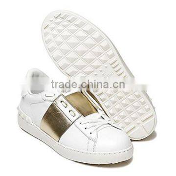Adult White Black Leather Sneakers Shoe Liquidation Closeouts photo-5