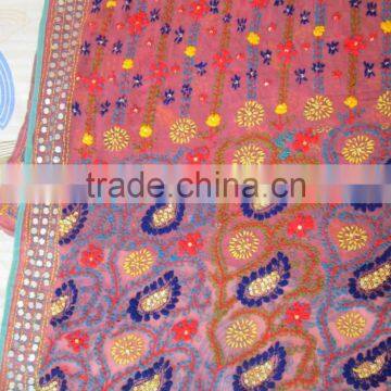PHULKARI GEORGETTE DUPATTA SHAWL, Sequin Hand Embroidery Dupatta photo-2