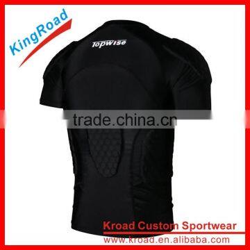 2016 custom made clothing manufacturers men's padding compression shirt design