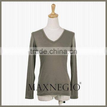 Wholesale Cheap Price New Fashion Ladies Blouse Designs 2016 Candy Colors Women Long Sleeve t Shirt Spring photo-3