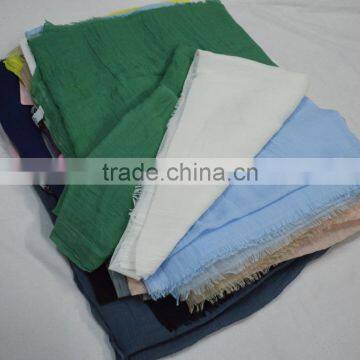 2017 Fashion Hot Popular Rayon Lady Summer Plain Solid Viscose Voile Scarf photo-2