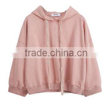 Loose Long Sleeve Drawstring Thicken Hoodie for women