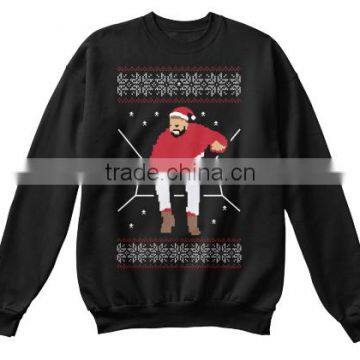 New design long sleeves hotline bling christmas sweater with funny pattern