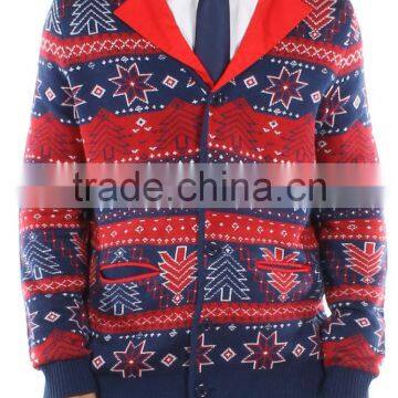 Funny custom knitted snowflake pattern ugly christmas sweater