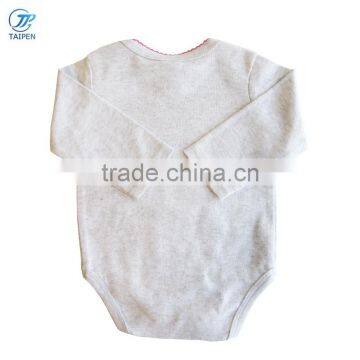 2017 Spring Baby Girls Clothes Solid Gray Newborn Baby Bodysuit With A Bow On The Neck Girls Baby Romper