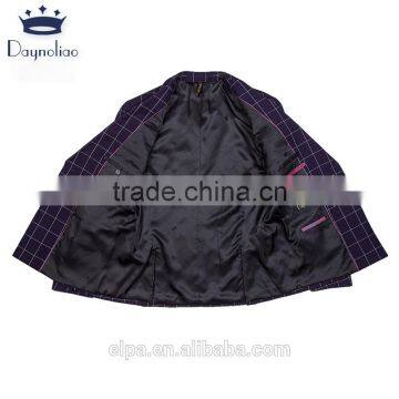 Daynoliao 2016 Latest Design Men's Suit Plaid 3 Pieces Business Suit for Men photo-4