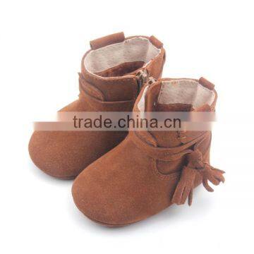 Fancy Handmade Genuine Leather Baby Winter Boots photo-4