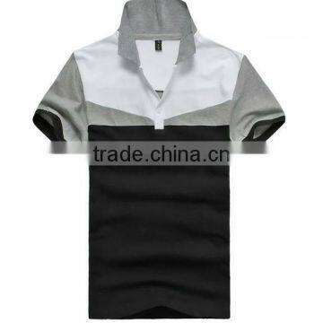 Mens cotton block slim polo t-shirts TB02