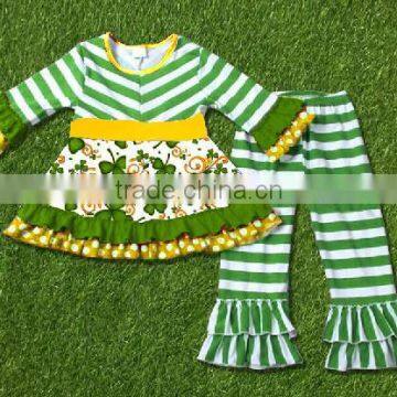 Wholesale Childrens Clothing Sets for Easter Wholesale Baby Girls Sets With Bunny and Lace Pants photo-3