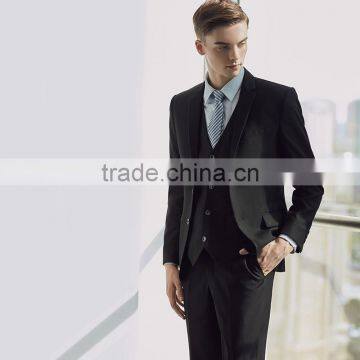 Black Two Buttons Design for Man Wedding Suits Coat Pant Men Suit photo-4