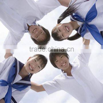 Juqian school uniforms Japanese college Girls Navy Uniforms white shirt and short skirt