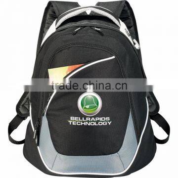 Connections 15" Computer Backpack - Zippered Main Compartment With Built-in Laptop Sleeve and Earbud Port and Features Your Logo photo-4