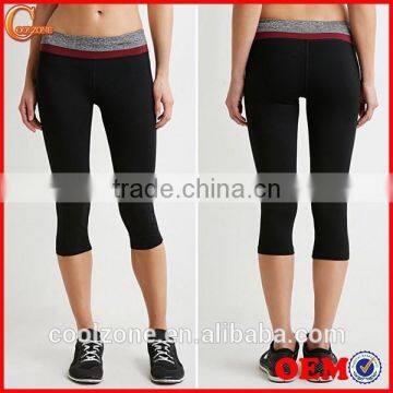 Stylishly Colorblocked Waist Stretch Knit Yoga Pants Women