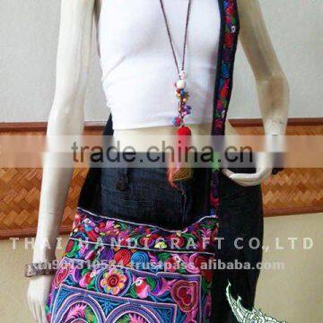 Thai Embroidered HMONG Hill Tribe Shoulder Bag Cross Body Bag