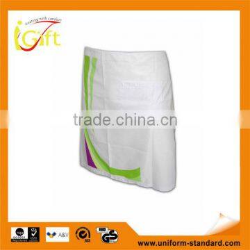 2015 design wholesale promotional solid color disposable white apron