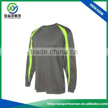 New Arrival Contrast Color Quick Dry Stretchy O-Neck Long Sleeve Men's Sport T-Shirt photo-5