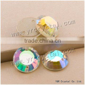 Rhinestone 20mm Flatback AB Color With Holes or Not photo-6
