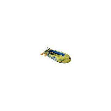 Portable Eco-Friendly PVC Inflatable Boat with Oars for 3 Person Playing in Beach, 55.5*10
