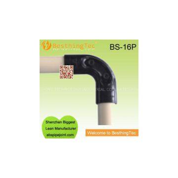 Black Powder Coated Metal Joint For Lean Pipe System photo-3