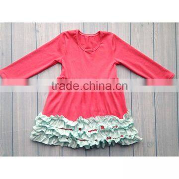 Manufacturer sale practical pink ruffles tunic dress