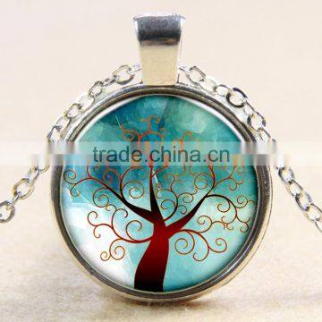 XP-TGN-LT-144 Popular Accessories Life Tree Pendant Family Diy Image Glass Cabochon Necklace For Gift Women Men Child photo-2