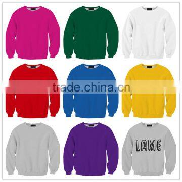 Cheap blank long sleeves custom fleece sweatshirt