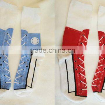 Men and Women Custom Colorful Silly Sneaker Novelty Combed Cotton Socks Silly Socks-ZP00234 photo-3